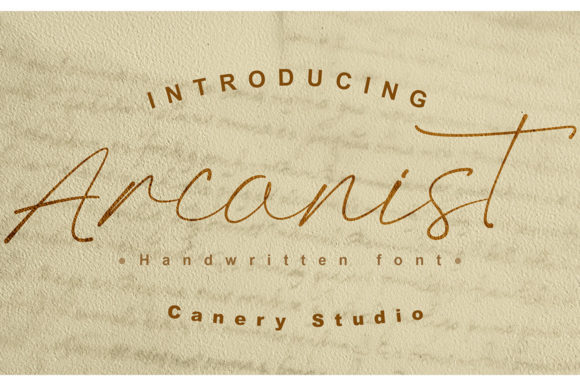 Arcanist: A Script Font for the Bold
