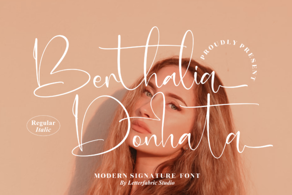 Berthalia Donatha: A Light Handwritten Font for Elegant Craft Projects