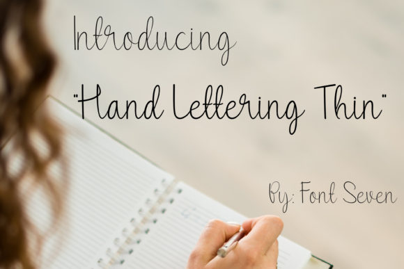 Hand Lettering Thin Font for Crafters