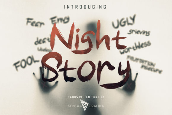 Night Story Font for Editorial Design