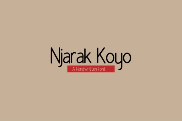 Njarak Koyo: A Handwritten Script Font for Warm, Human-Centered Web Design