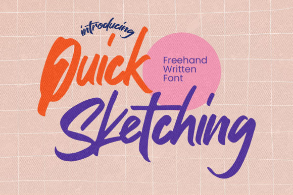 Quick Sketching Font for Business