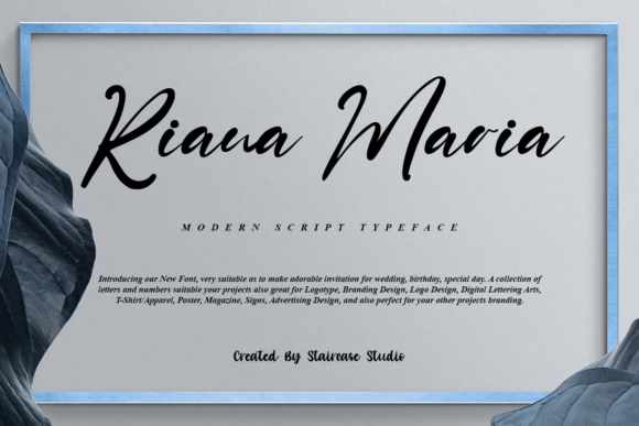 Riana Maria: Elegant Script Font for Handmade Brands