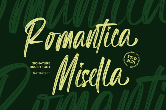 Romantica Misella: A Contemporary Script Font for Editorial Design