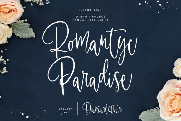 Romantyc Paradise: A Handwritten Font for Elegant Design